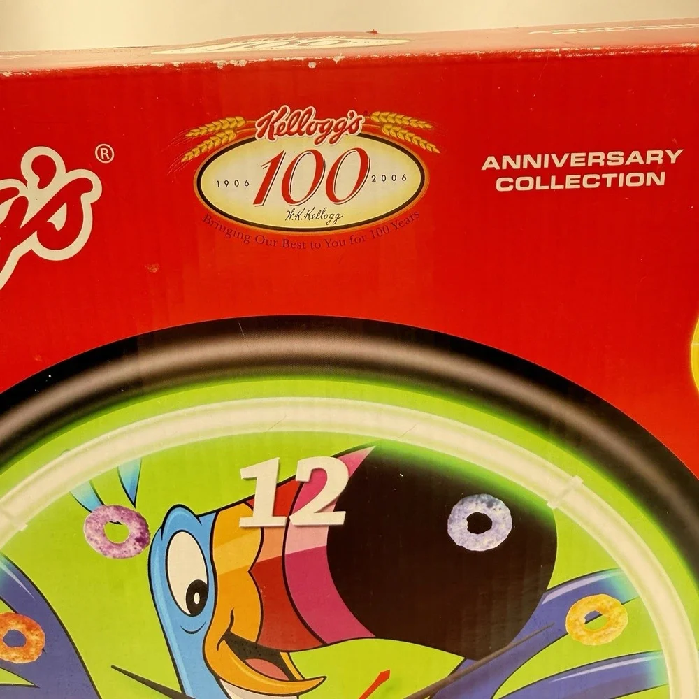 NEW‎ Kellogg's Froot Loops Toucan Sam Neon Wall Clock 100th Anniversary
